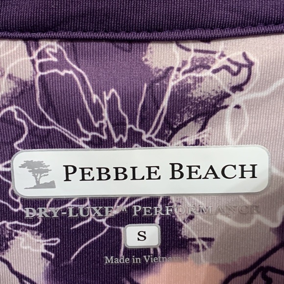 Pebble Beach 2 Pc Golf Top and Skort Abstract Floral Print Purple Gray S - Picture 5 of 11